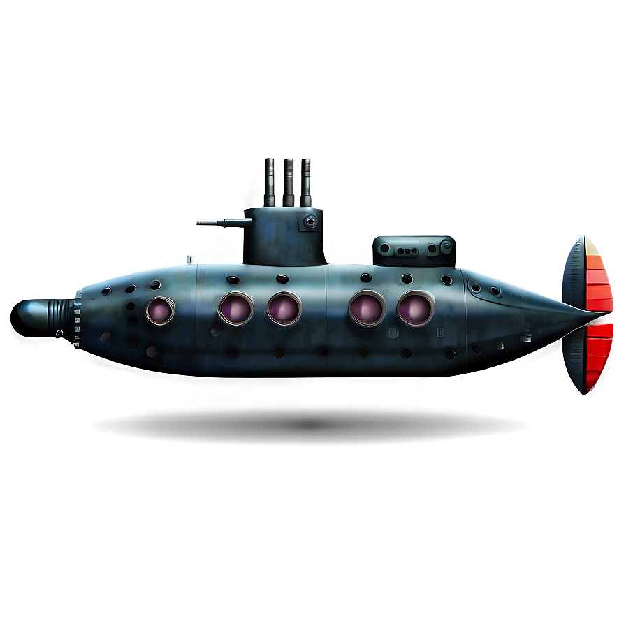 Vintage Submarine Design Png 05252024