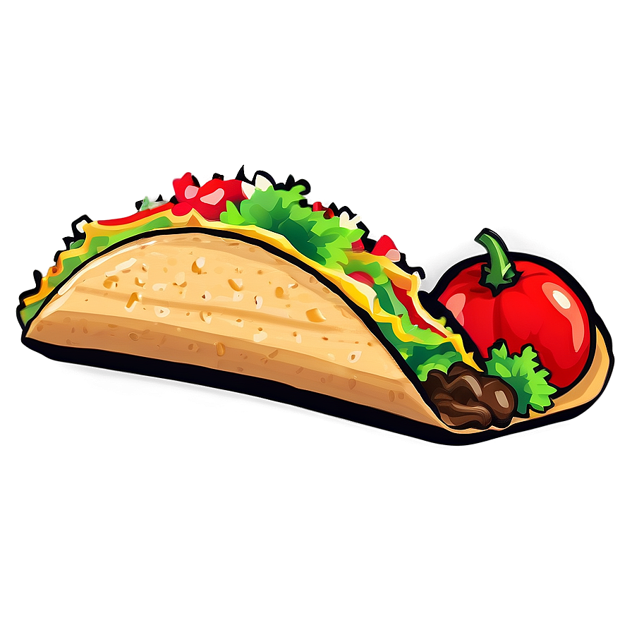 Vintage Taco Clipart Png 60