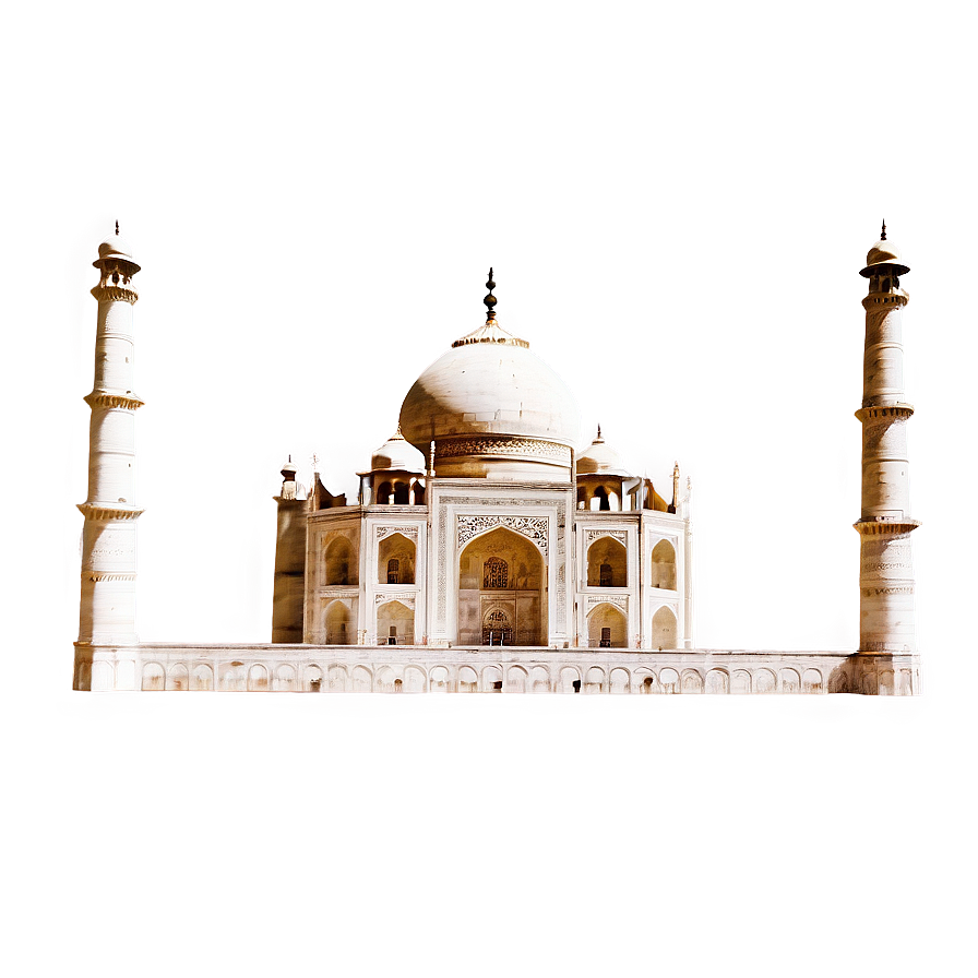 Vintage Taj Mahal Illustration Png 06252024