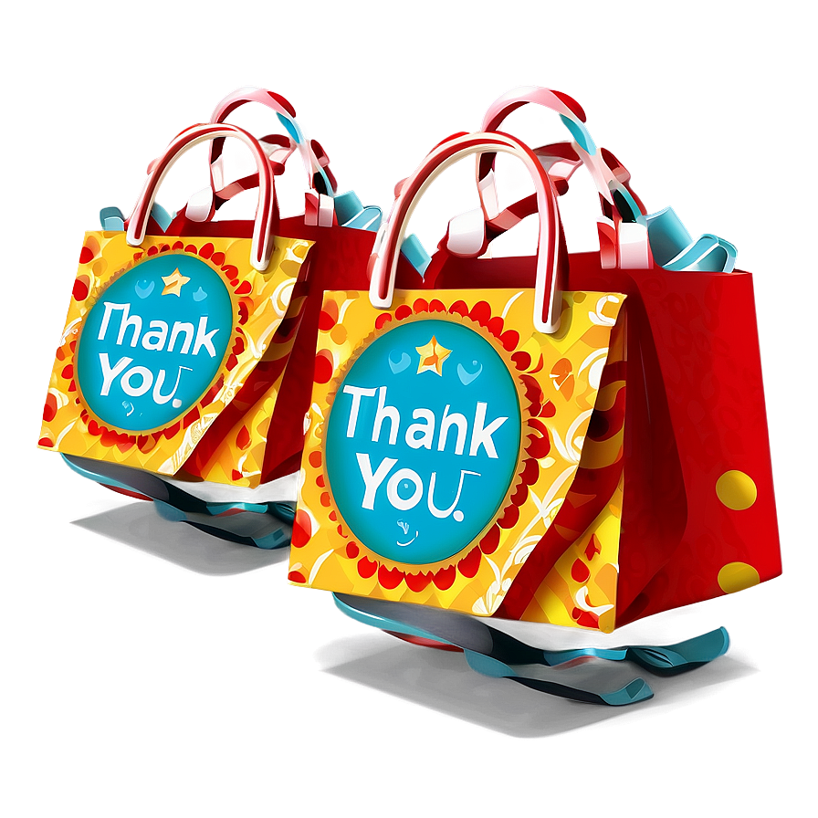 Vintage Thank You Bag Illustration Png Thd