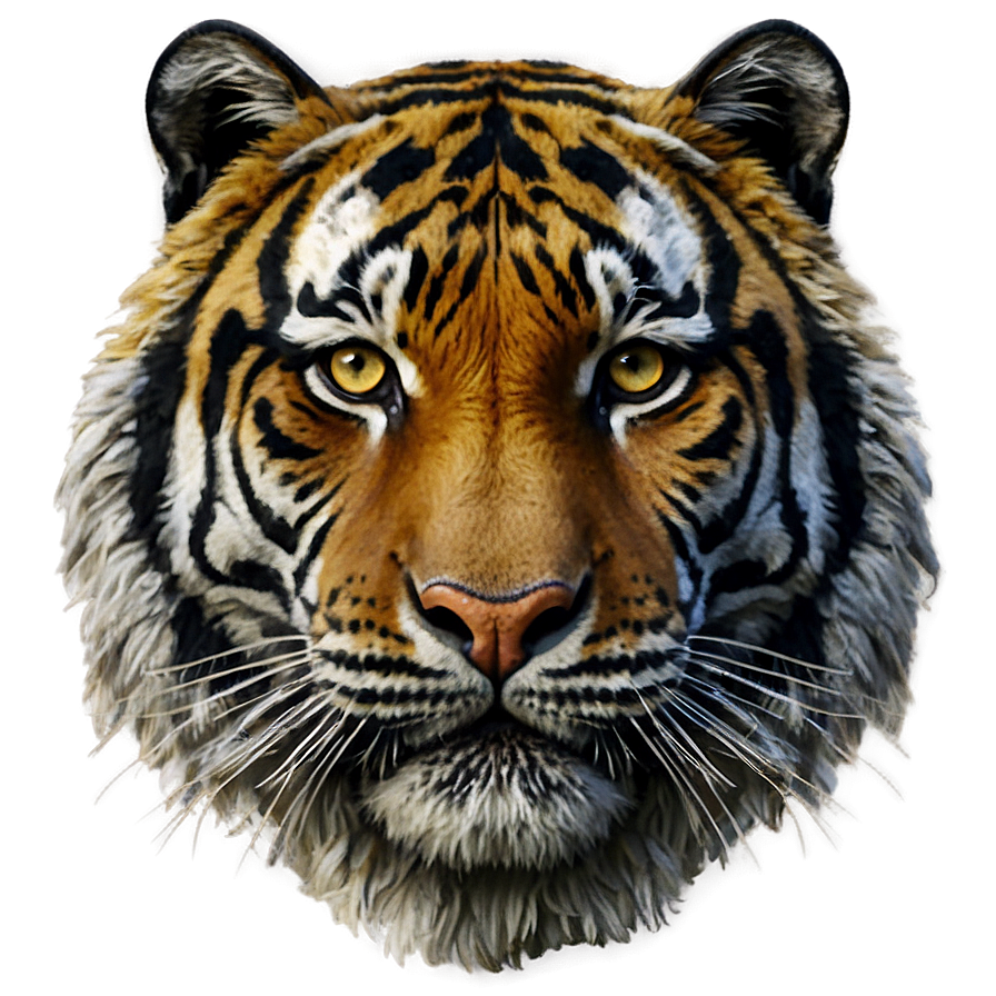 Vintage Tiger Face Portrait Png 06252024