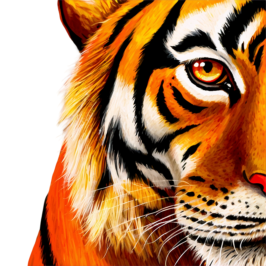 Vintage Tiger Illustration Png 53