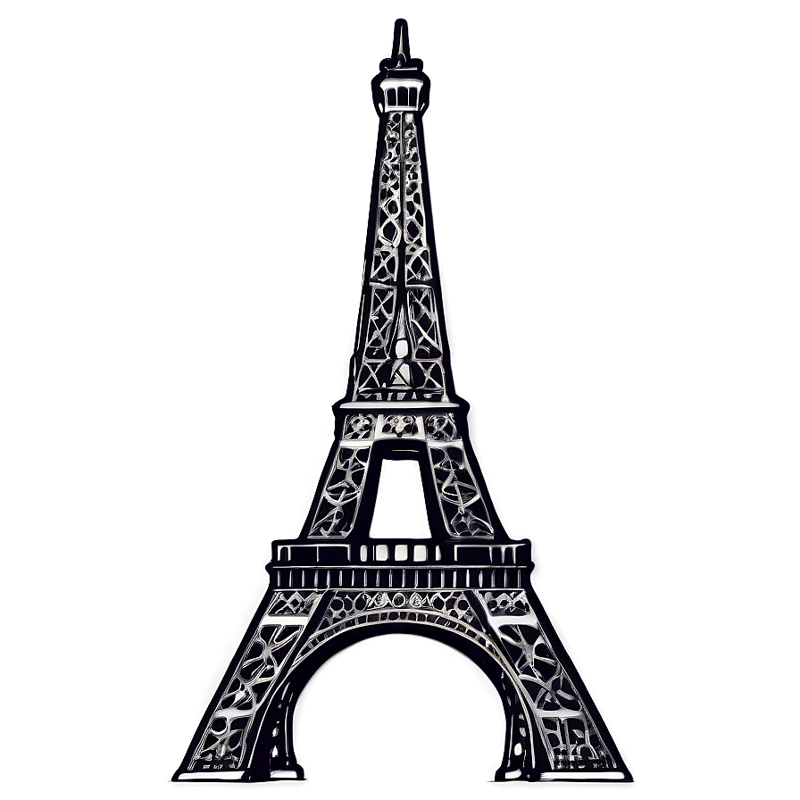 Vintage Torre Eiffel Illustration Png Ssp88