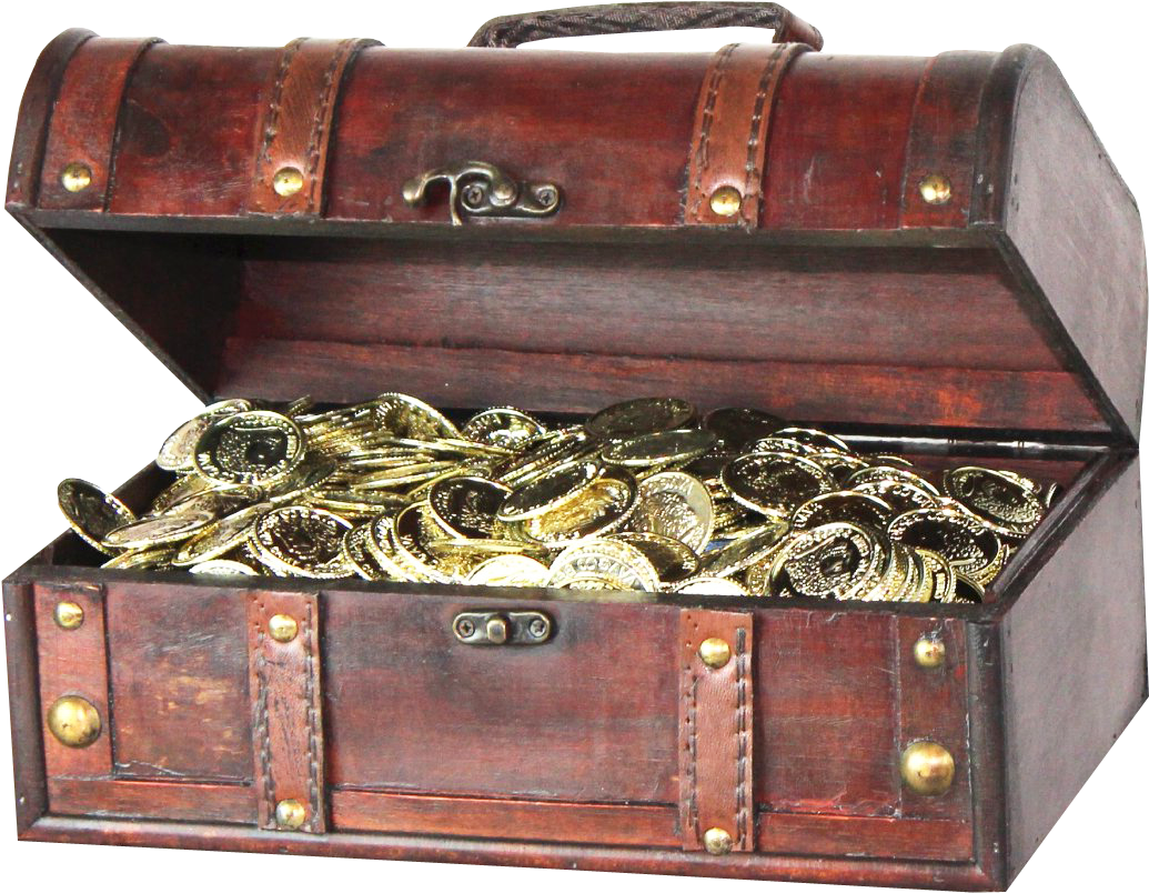 Vintage Treasure Chest Fullof Gold Coins.png