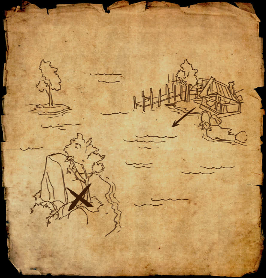 Vintage Treasure Map Illustration