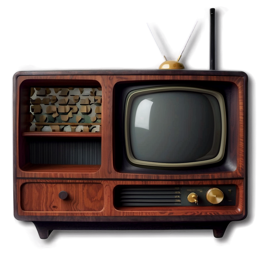 Vintage Tv Set Design Png Gua