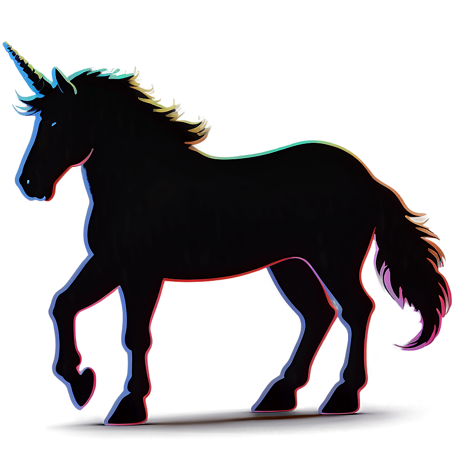 Vintage Unicorn Silhouette Png 06282024