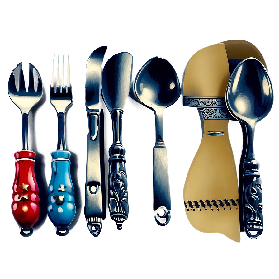 Vintage Utensils Illustration Png 61