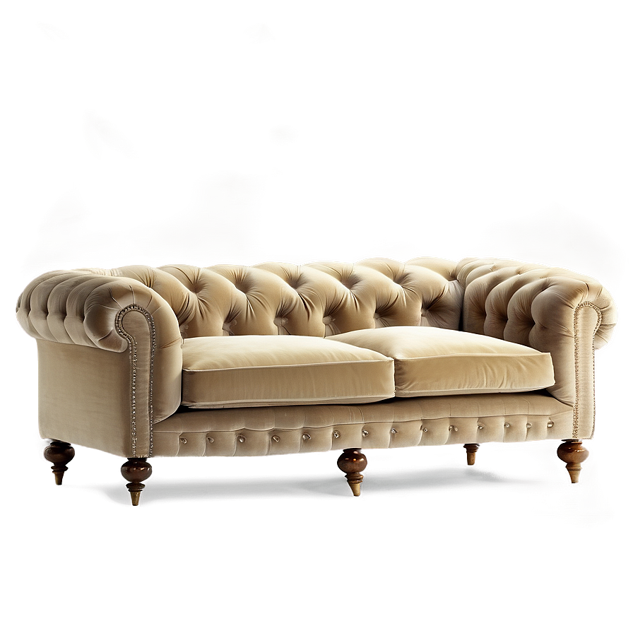 Vintage Velvet Couch Png Fgi