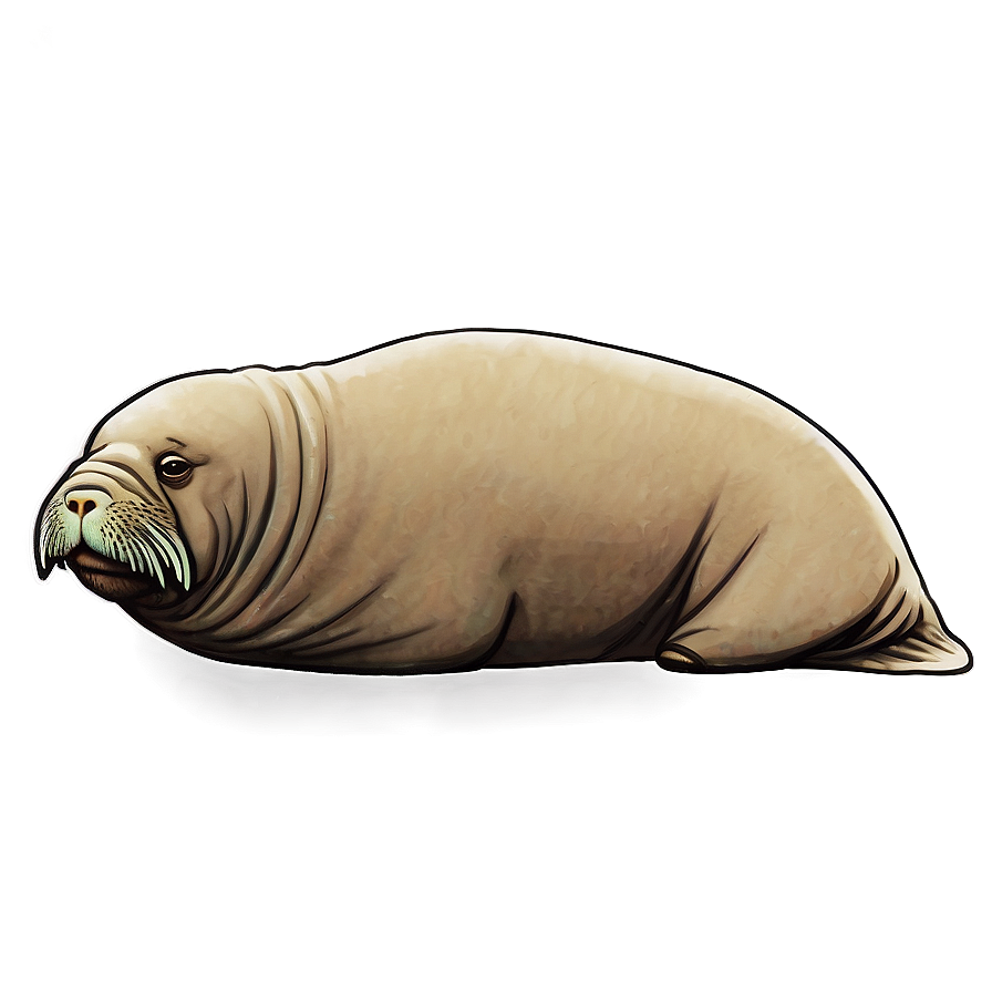 Vintage Walrus Sketch Png Rkv23