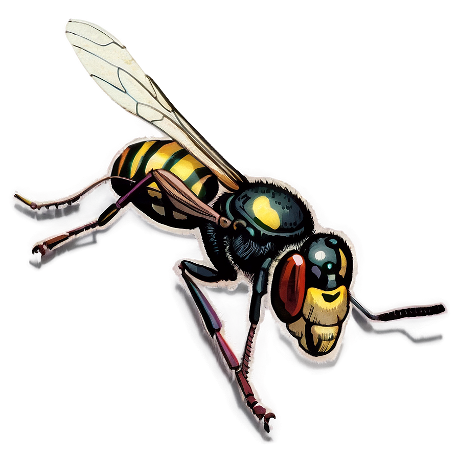 Vintage Wasp Illustration Png Pyx