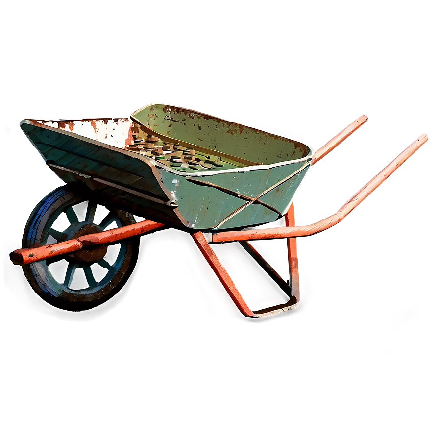 Vintage Wheelbarrow Png 06242024