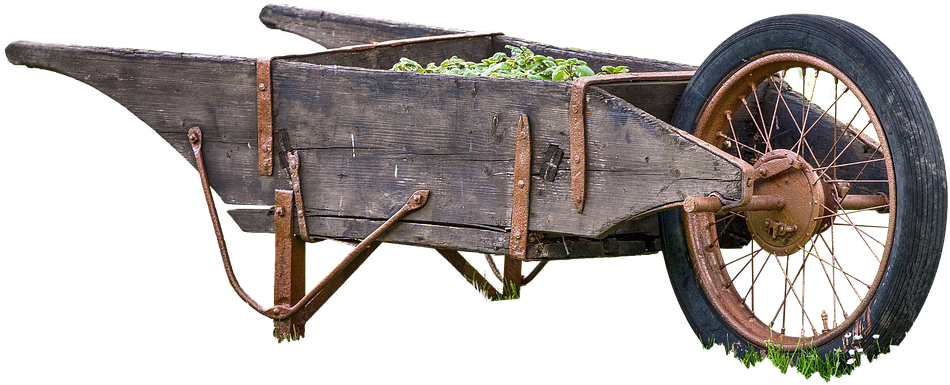 Vintage Wheelbarrowwith Plants