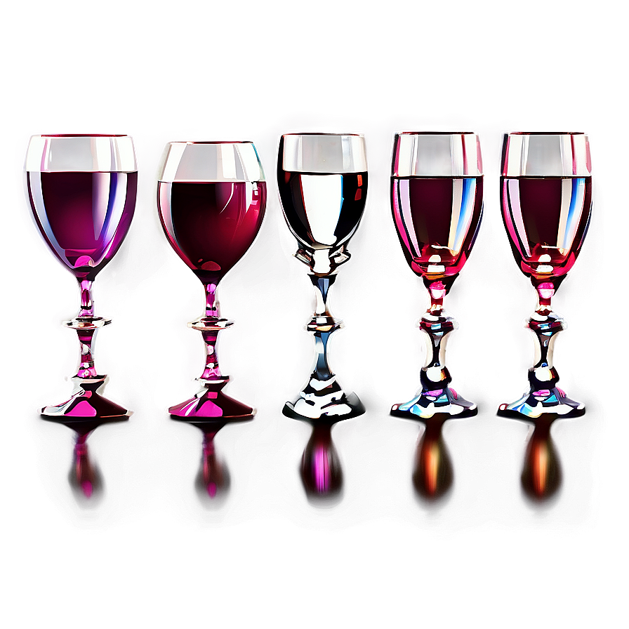 Vintage Wine Glasses Set Png 93