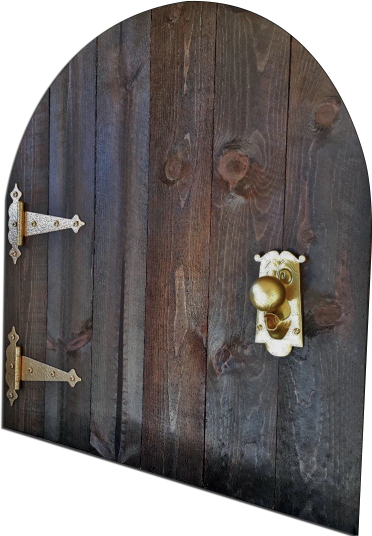 Vintage Wooden Doorwith Brass Knocker