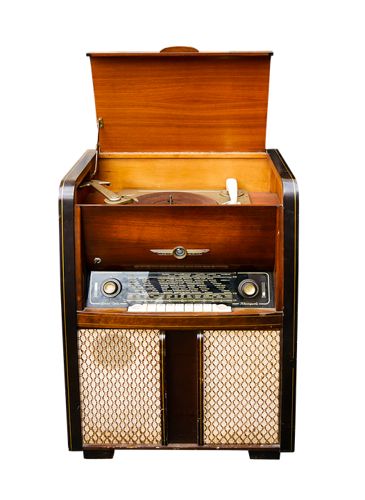 Vintage Wooden Radio Cabinet