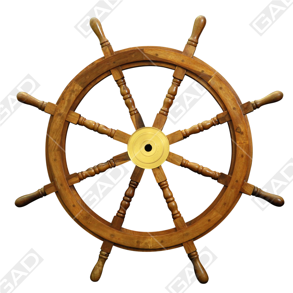 Vintage Wooden Ship Wheel