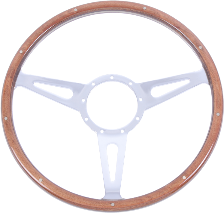 Vintage Wooden Steering Wheel