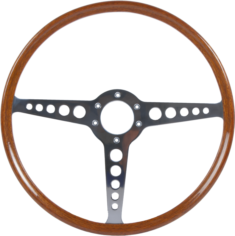 Vintage Wooden Steering Wheel.png