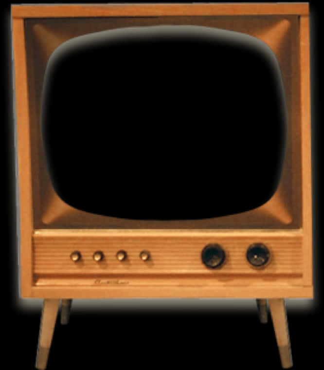 Vintage Wooden Television Set