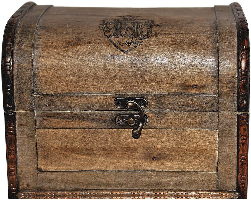 Vintage Wooden Treasure Chest