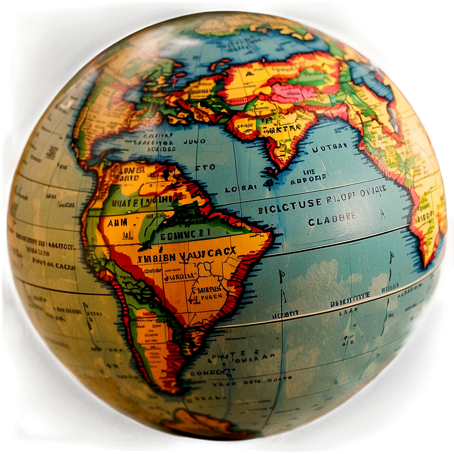 Vintage World Globe Png Dwl