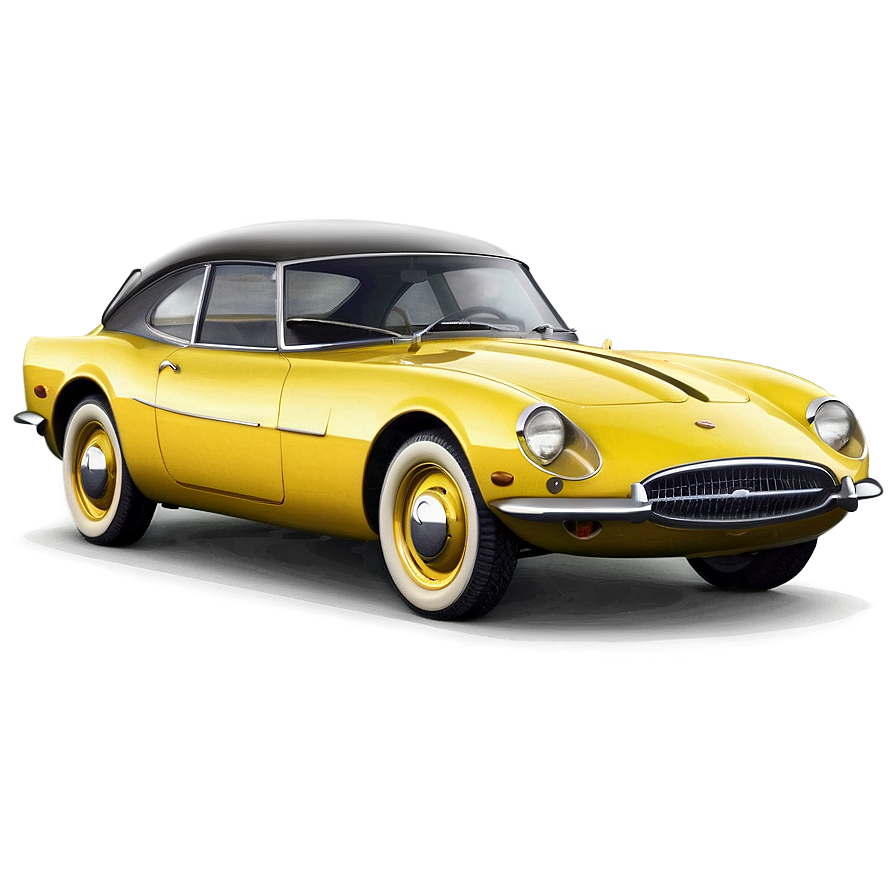 Vintage Yellow Car Image Png Ydi