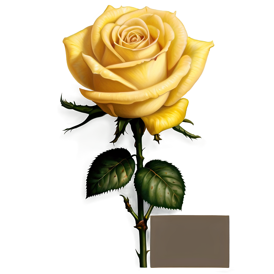 Vintage Yellow Rose Png Vbn