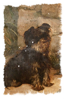 Vintage Yorkshire Terrier Painting