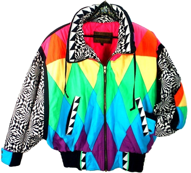 Vintage90s Colorblock Windbreaker Jacket