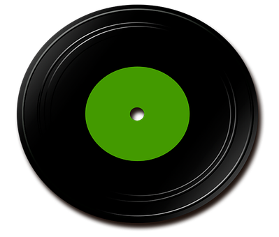 Vinyl_ Record_ Green_ Label