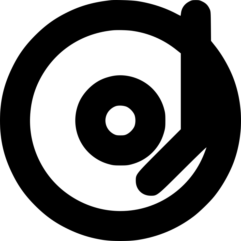 Vinyl Record Icon Silhouette