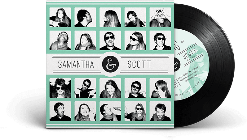 Vinyl Record Wedding Invitation