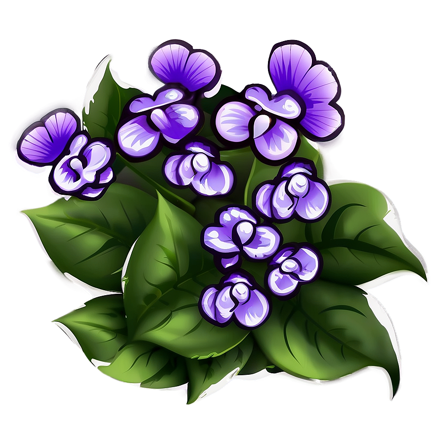 Violet Flower Illustration Png 20