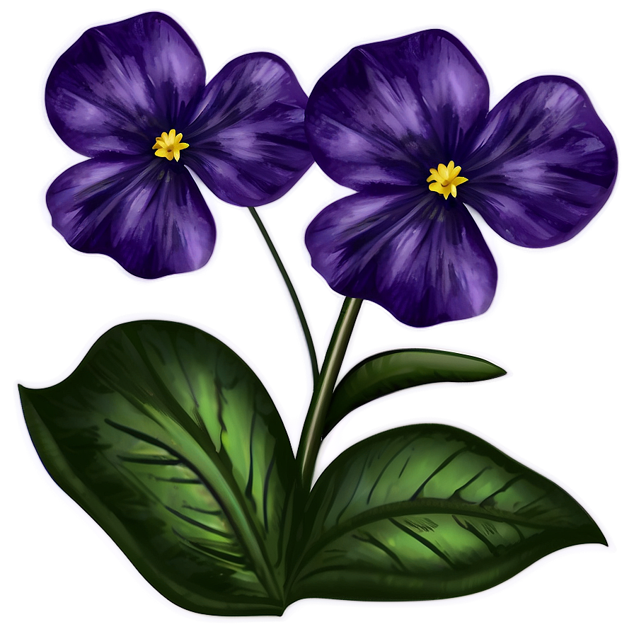 Violet Flower Illustration Png Qgd33