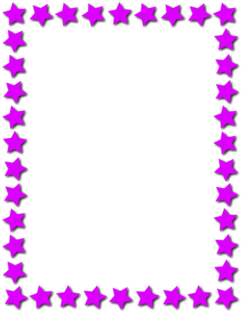 Violet Star Frame Border