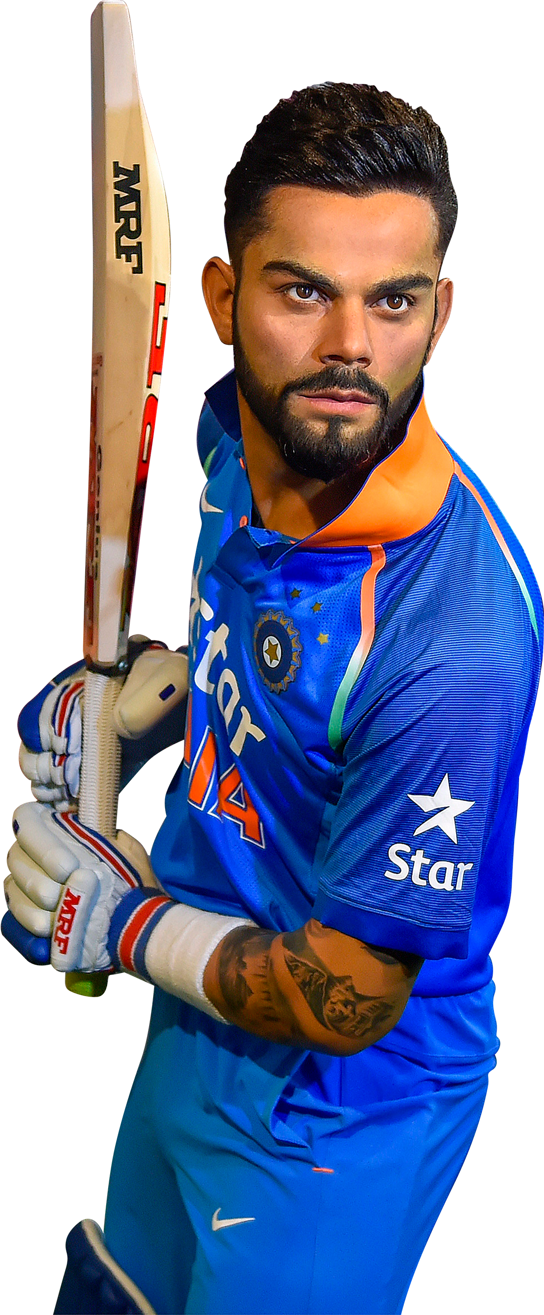 Virat Cricketerin Blue Jersey