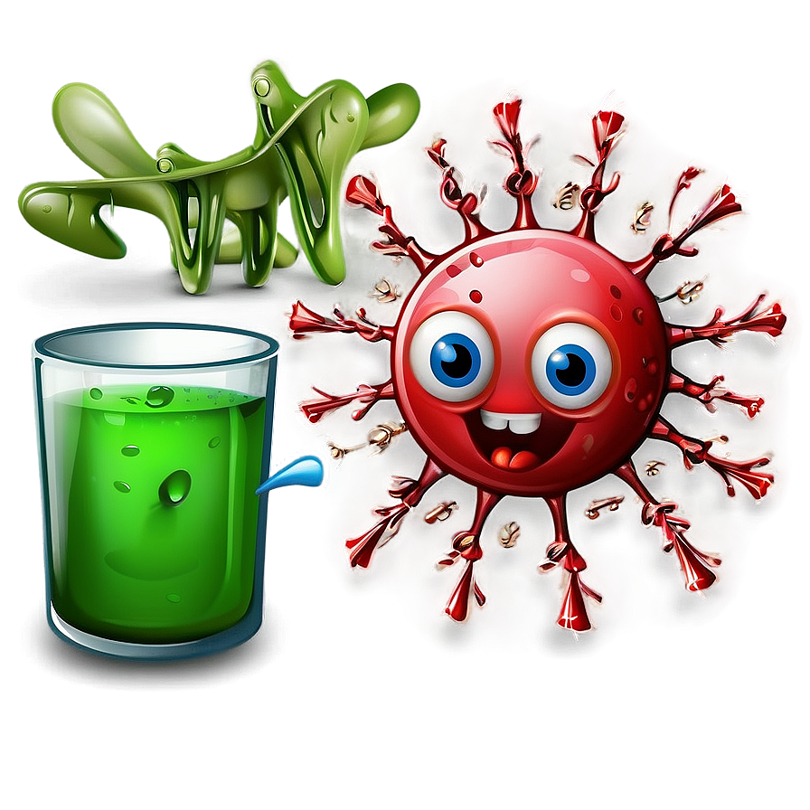 Virus Cartoon Character Png Kbd45