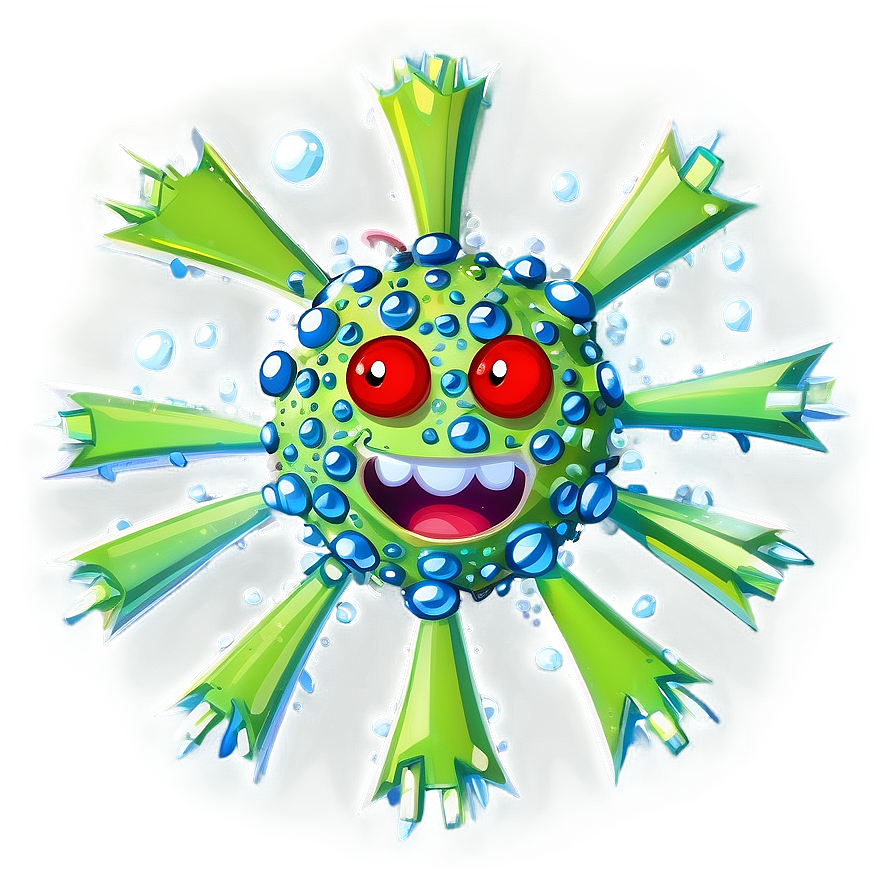 Virus Cartoon Character Png Qok