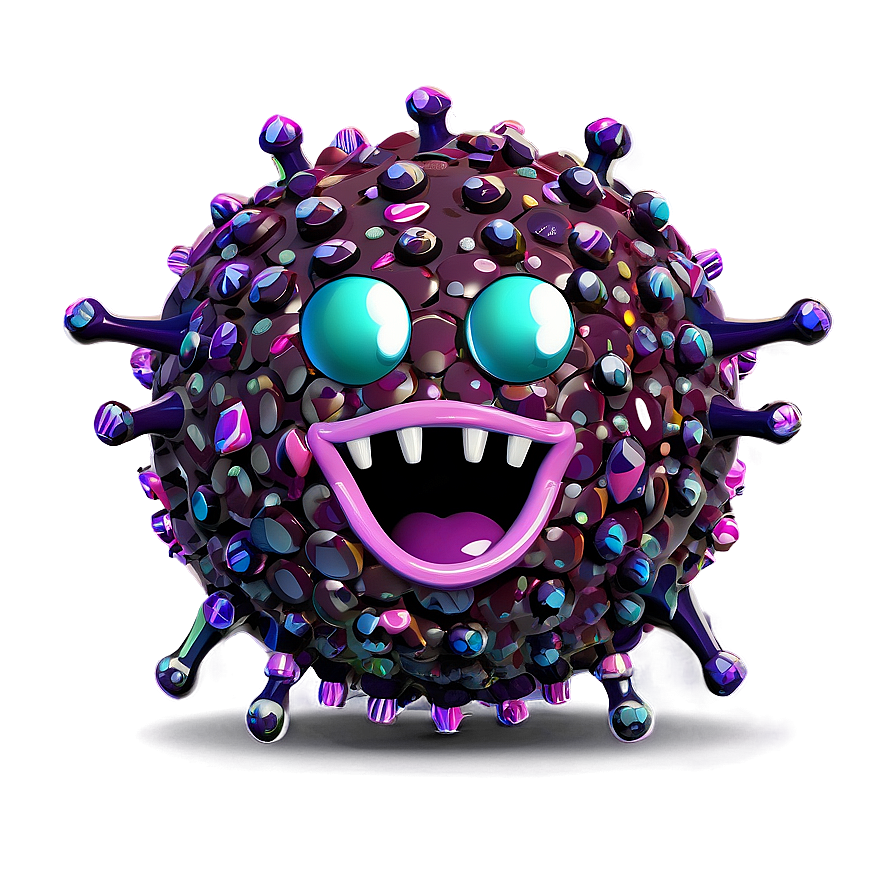 Virus Cartoon With Candy Png 50