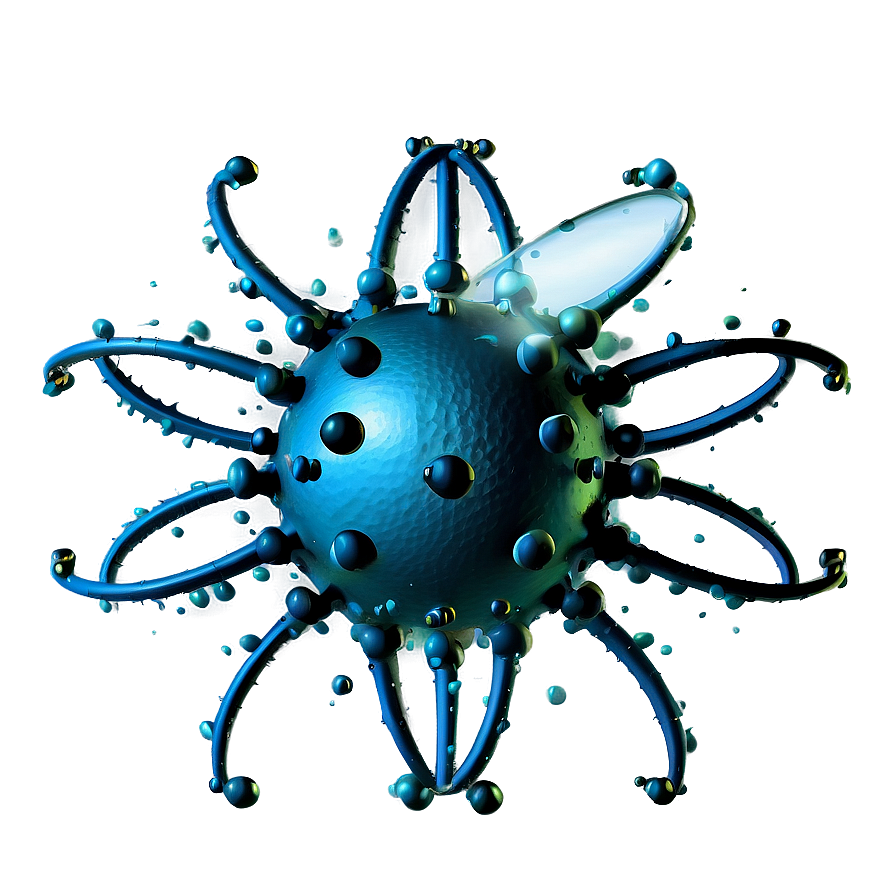 Virus Cartoon With Glasses Png 90