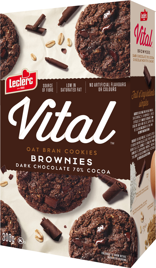 Vital Oat Bran Cookies Brownies Packaging