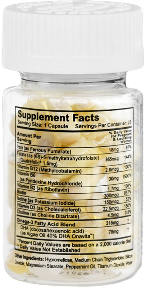 Vitamin Supplement Facts Label