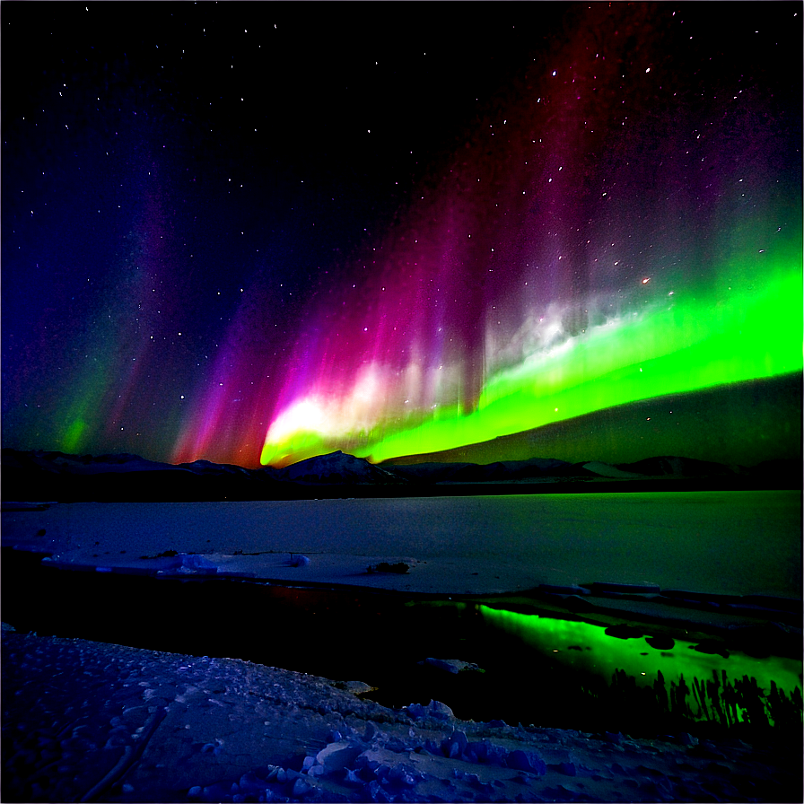 Vivid Aurora Over Tundra Png 06202024