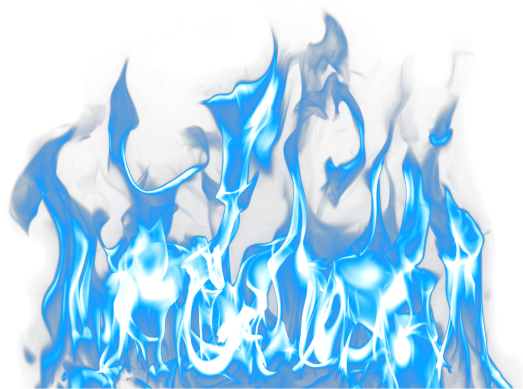 Vivid Blue Flames