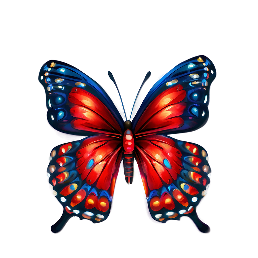 Vivid Red Butterfly Clipart Png Tvm