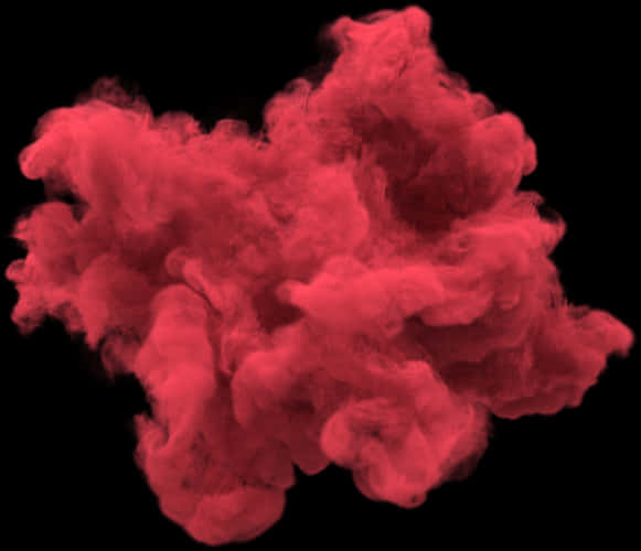 Vivid Red Smoke Cloud