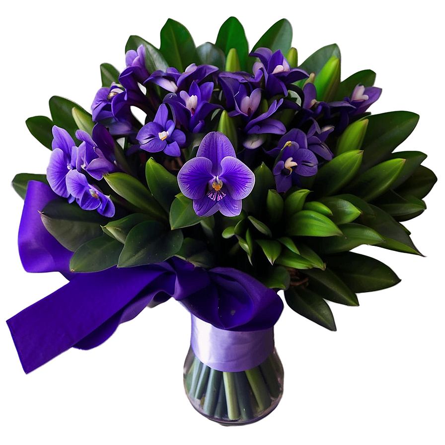 Vivid Violet Bouquet Png 06252024