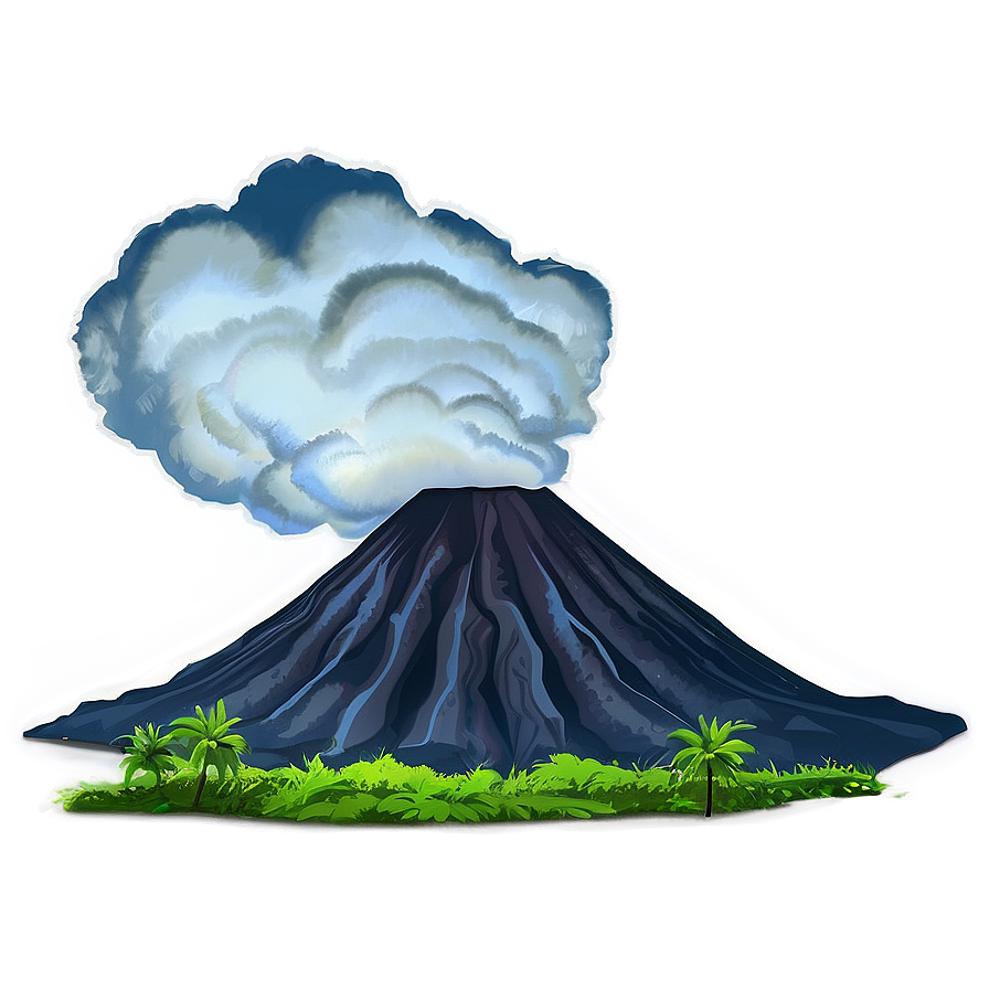 Volcanic Island Landscape Png 32