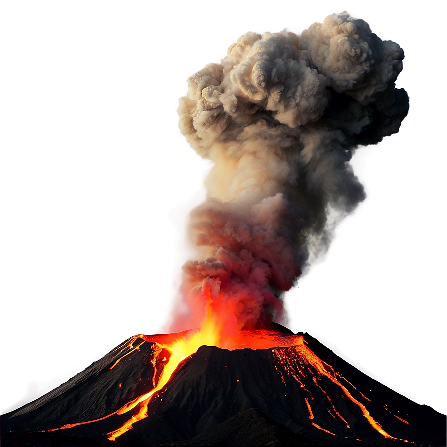 Volcano Erupting At Night Png 05232024